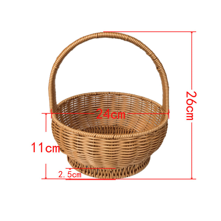 Ladies handcrafted rattan basket with handle Kalsten