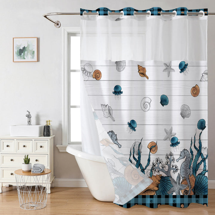 Ocean-Themed Shower Curtain Kalsten