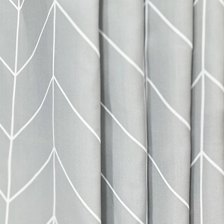 Chevron Patterned Fabric Shower Curtain Kalsten
