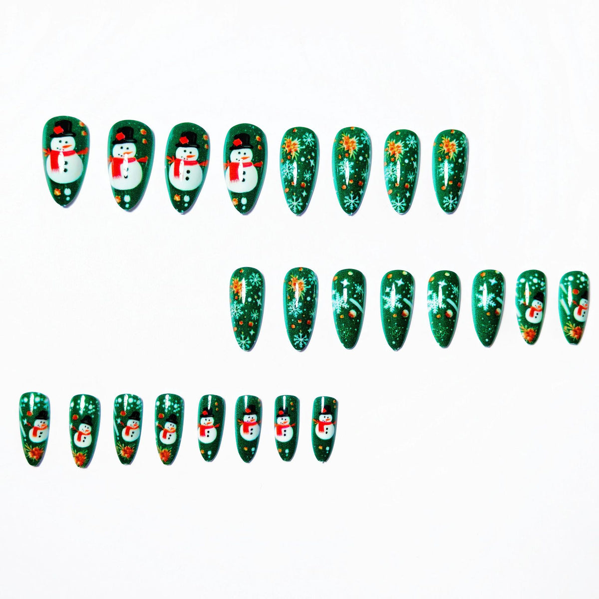 Festive Themed Snowman Nail Art Acalora