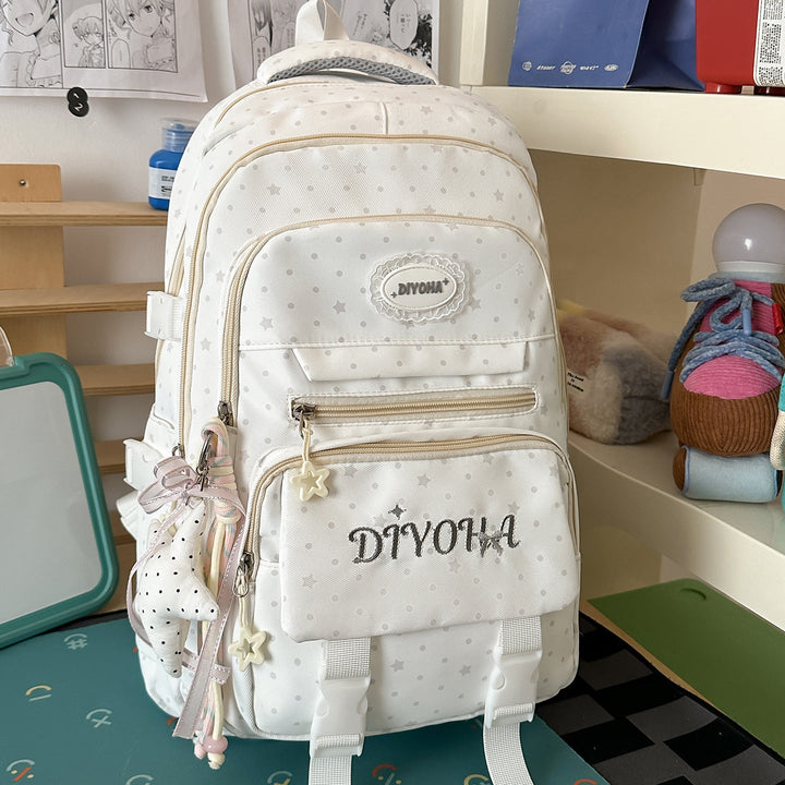Children's Whimsical Star-Print School Backpack