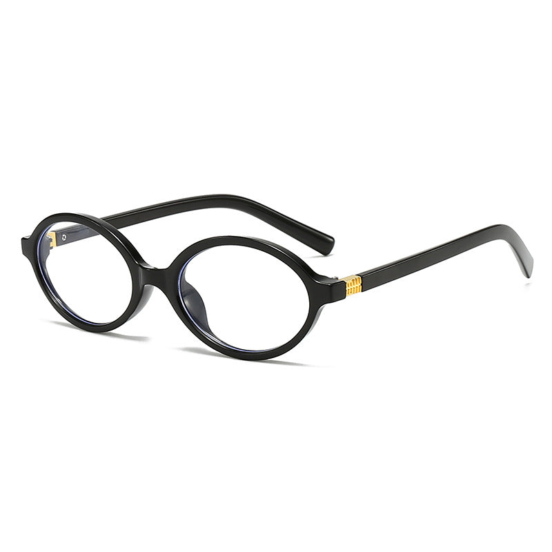 Women's fashionable oval glasses with golden accents Kalsten