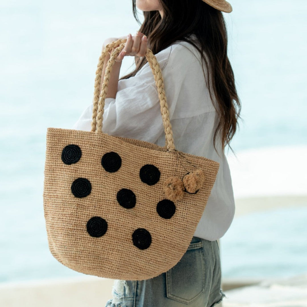 Handcrafted straw shopping bag Kalsten