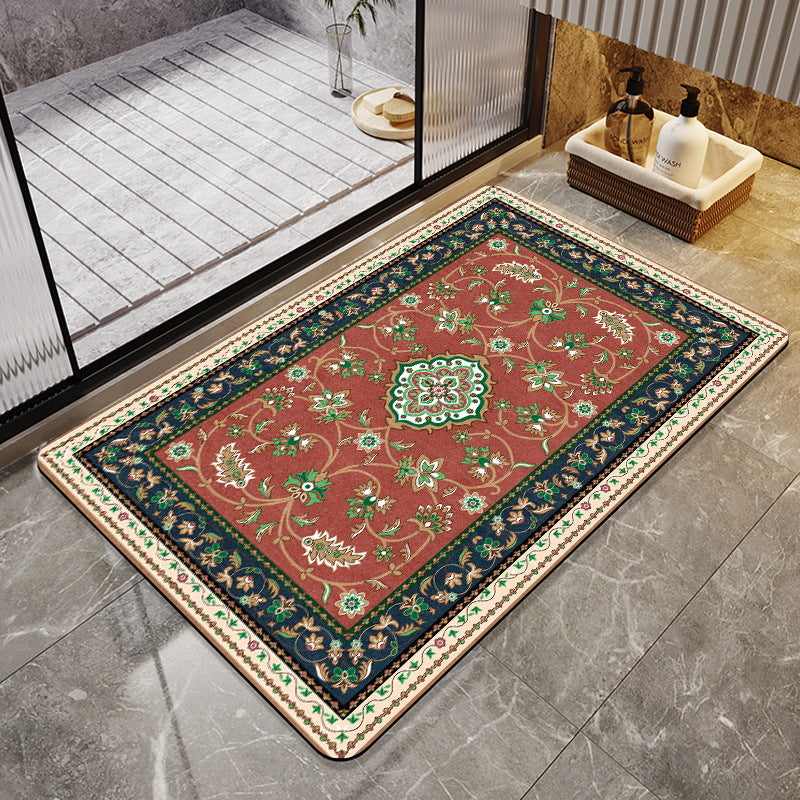 Elegant Vintage Floral Bath Mat Acalora 1788245864
