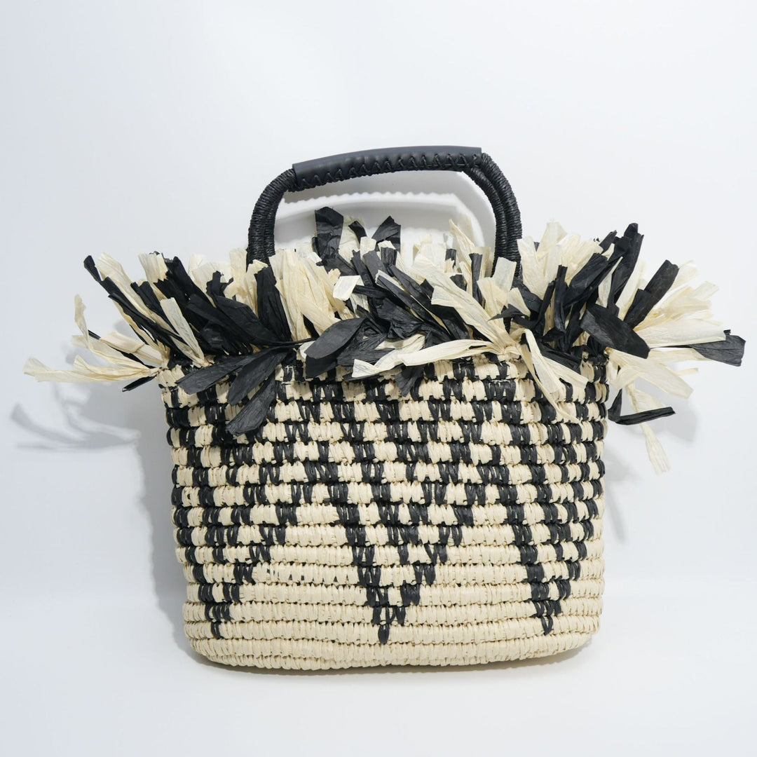 Basket bag with fringe accents Kalsten