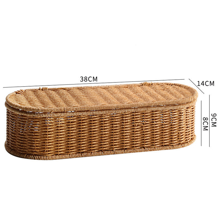 Unisex Oval Storage Basket with Handwoven Structure Kalsten