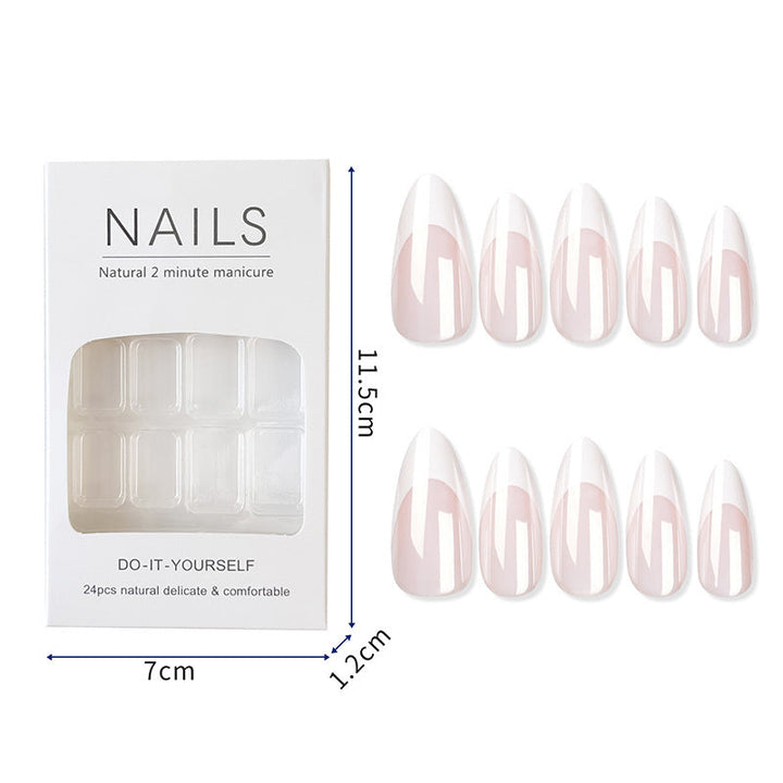 Artificial Nail Tips with Elegant French-Tip Design Kalsten