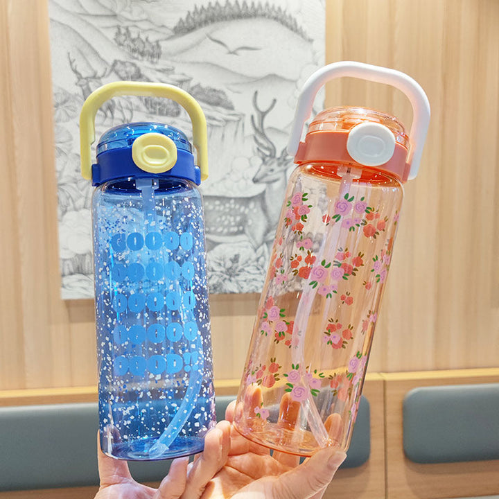 Women’s water bottle with leak-proof lid and integrated straw Kalsten