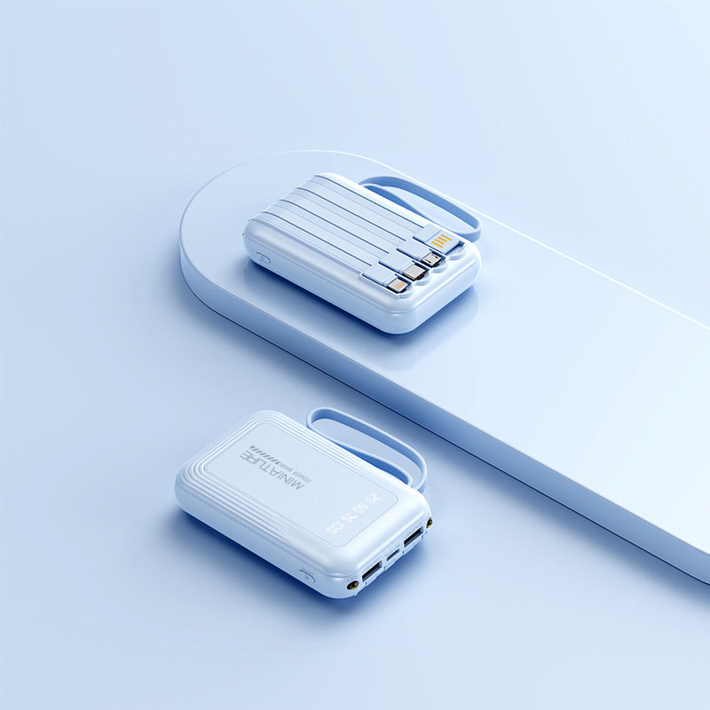 Practical power bank with wireless fast charging function and integrated cable system Kalsten