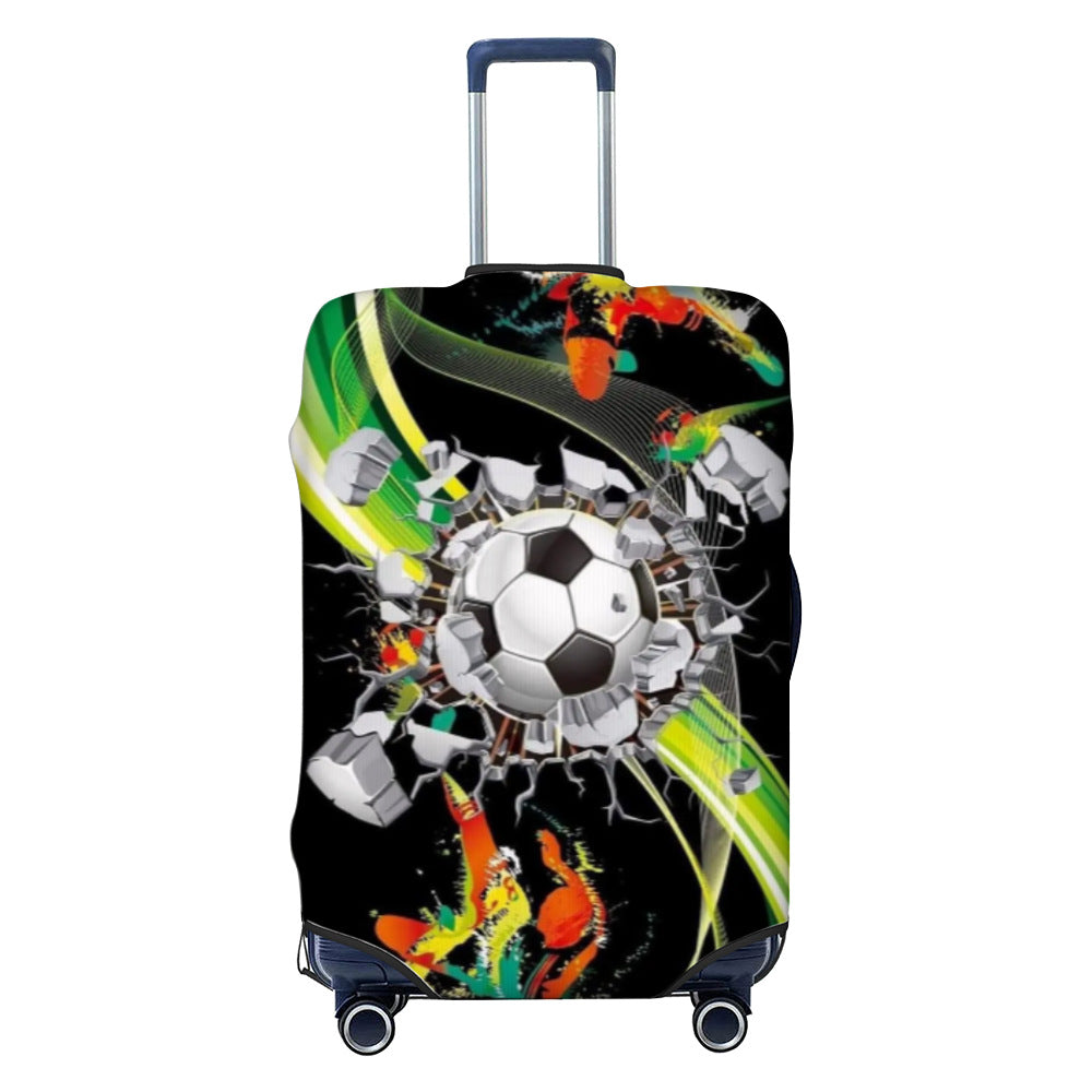 Unisex nan elastic luggage cover with geometric design, stretchable polyester-spandex fabric, zipper opening and non-slip inner securement for trolley Kalsten