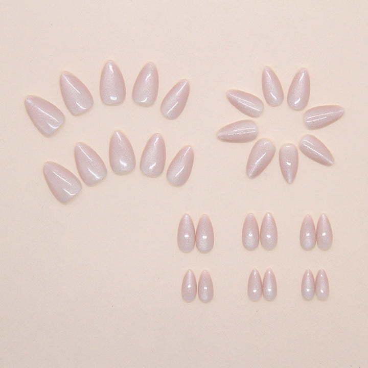 Artistic Glittered Almond-Shaped Nail Extensions Kalsten