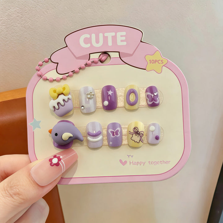 Colorful Nail Art Artificial Nails with Summery Designs Kalsten