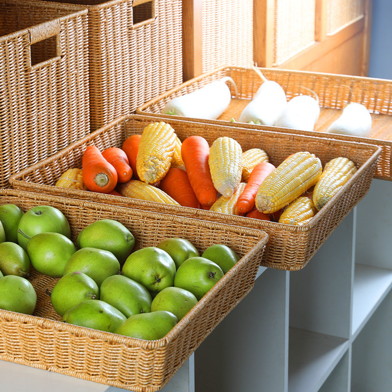 Handwoven Rectangular Storage Tray Kalsten