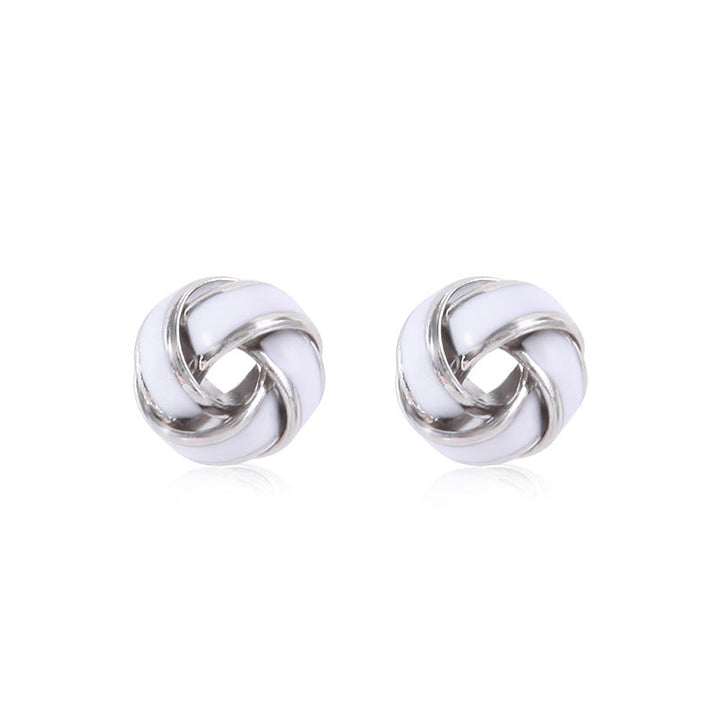 Women's star-shaped enamel earrings with USA flag motif and gold-plated fish Kalsten