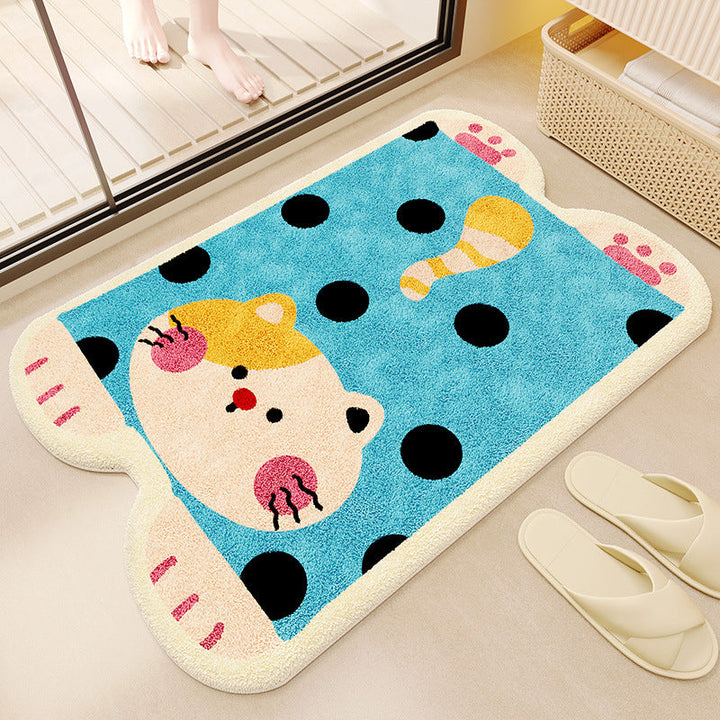 Cartoon Animal-Themed Bath Mat Kalsten