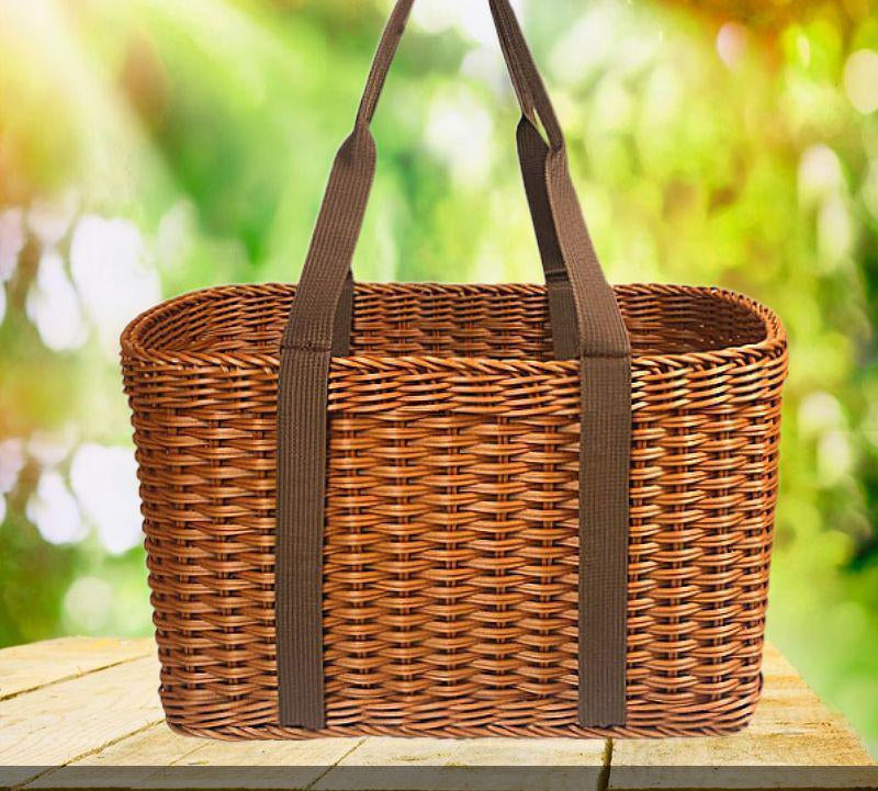 Handcrafted Woven Shopper Basket Kalsten