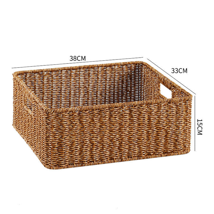 Handwoven Storage Basket with Cutout Handles Kalsten