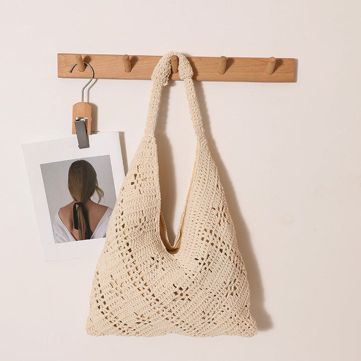 Hand-knotted Tote Bag in V-Design Kalsten