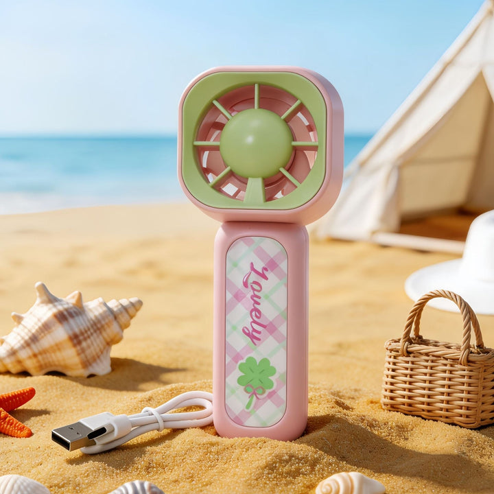 Women's portable hand fan with cute rabbit design Kalsten
