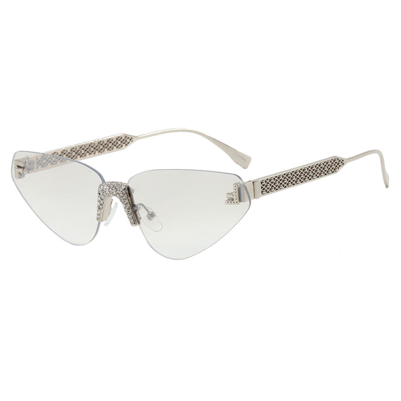 Women Designer Cat Eye Sunglasses with Sparkling Rhinestone Embellishment Kalsten