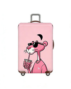 Women's stretchable suitcase cover with rabbit motif, tear-resistant stretch material and openings for handle and wheels Kalsten