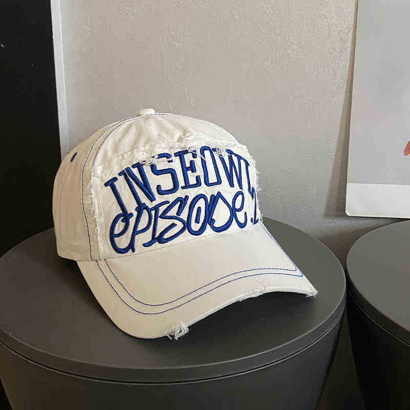 Women's Distressed Artistic Embroidered Cap Kalsten