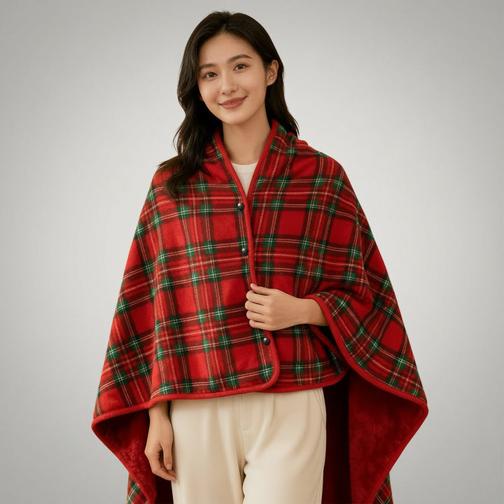 Ladies Cozy and Fashionable Blanket with Checkered Pattern Kalsten