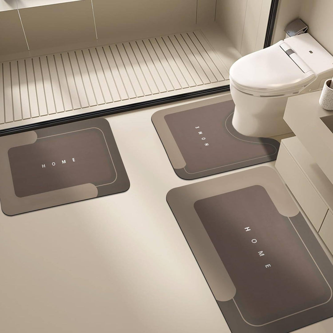 Modern Bathroom Mat Set Kalsten