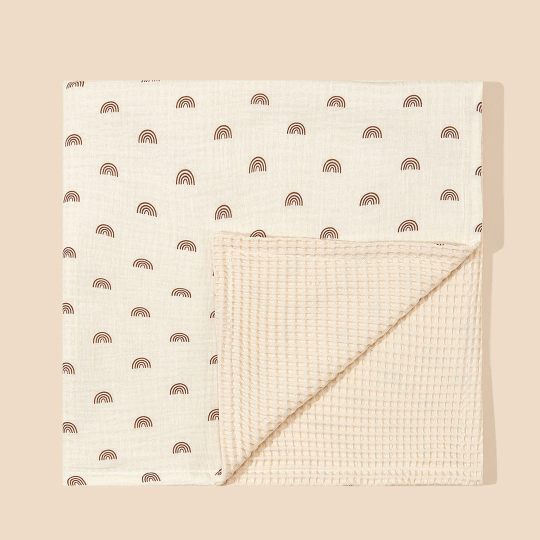 Dual-Textured Muslin Baby Blanket kalsten