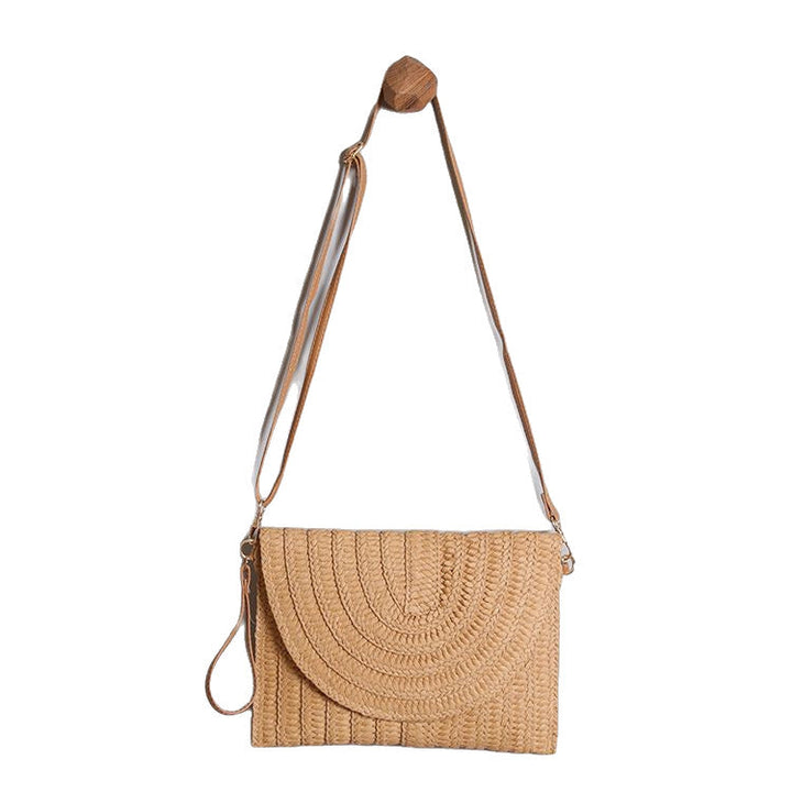 Handbag Made of High-Quality Woven Straw with Elegant Flap Closure Kalsten