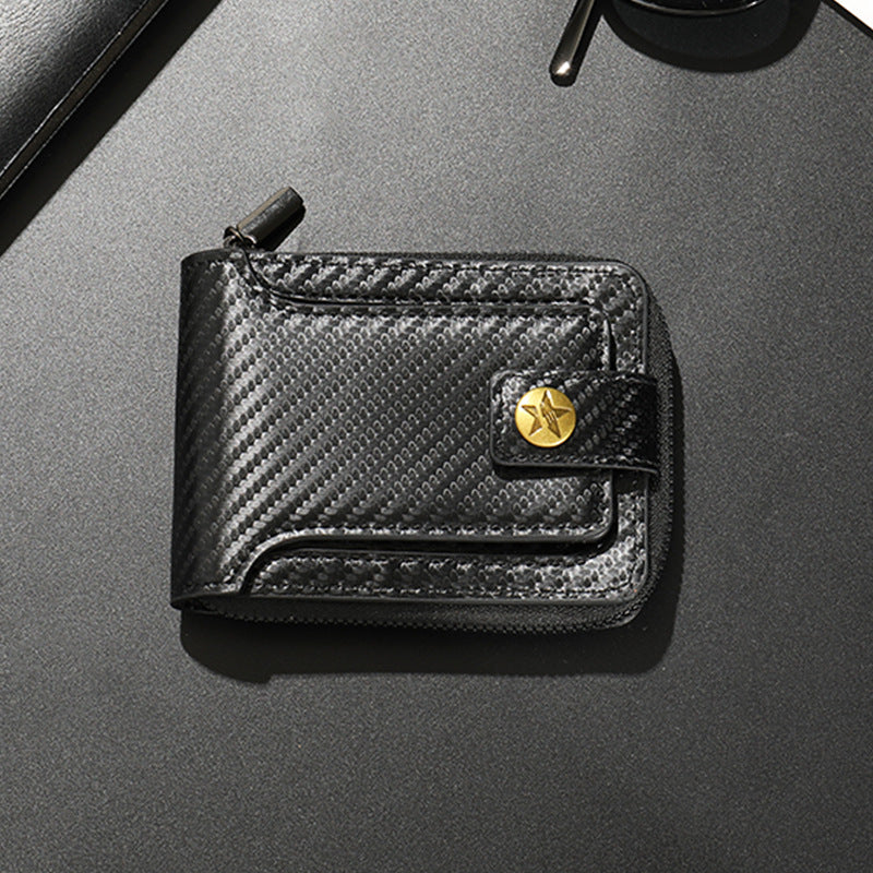 Compact Carbon Fiber Zip Wallet Kalsten