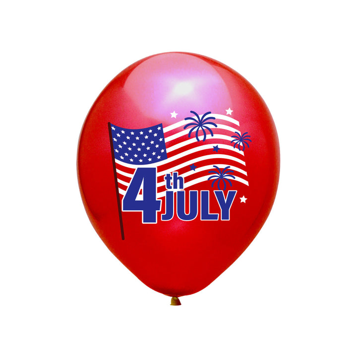 Unisex nan patriotic latex party balloon with USA flag motif and premium print Kalsten