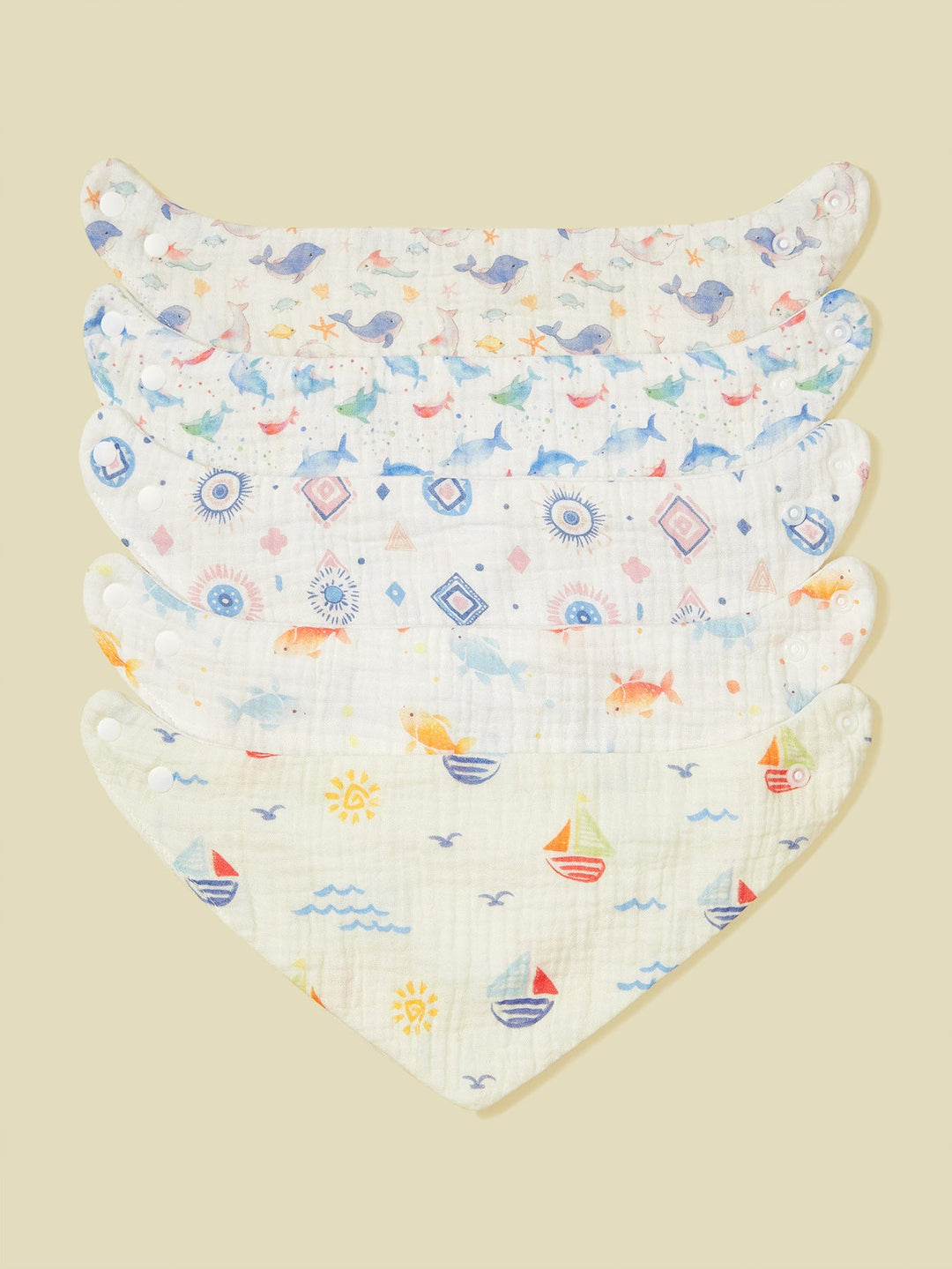 Soft Muslin Baby Bandana Bibs Set kalsten