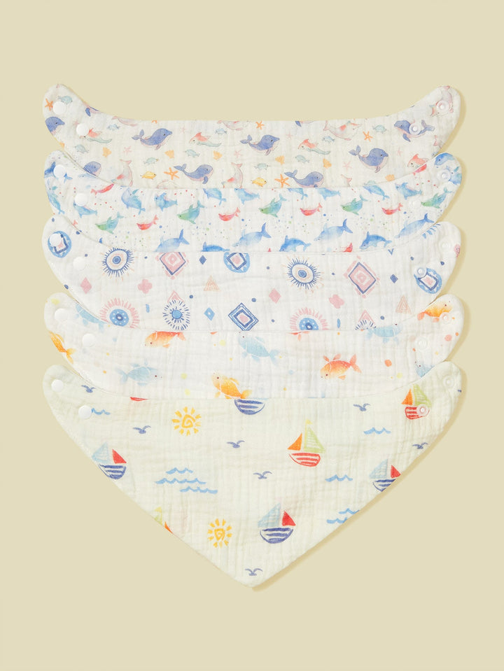 Soft Muslin Baby Bandana Bibs Set kalsten