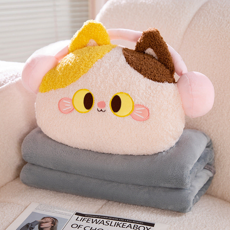 Cushion in cat shape with headphone design Kalsten