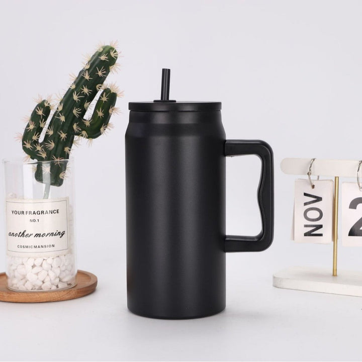 Women's Insulated Drinking Cup with Handle and Straw Kalsten