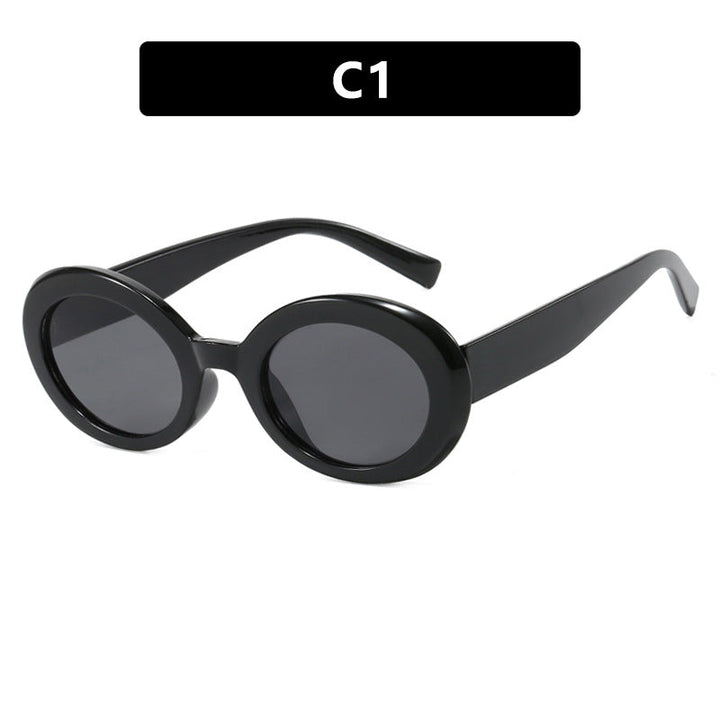 Women's round sunglasses with elegant plastic frame and UV protection Kalsten