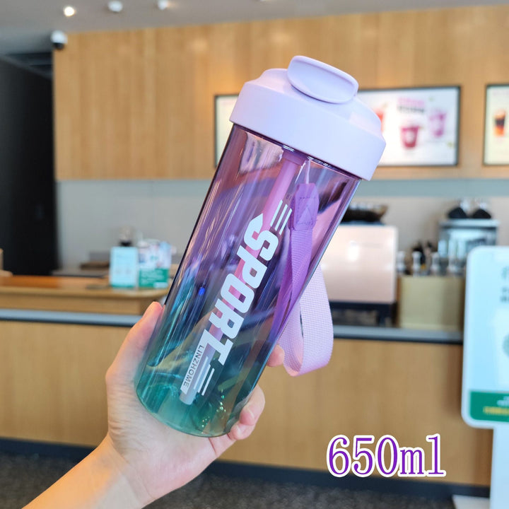 Women's sports water bottle with practical straw and carry function Kalsten