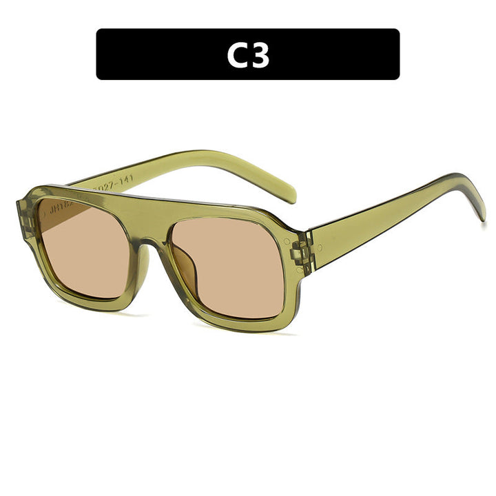 Women’s stylish square sunglasses with eye-catching animal print design Kalsten