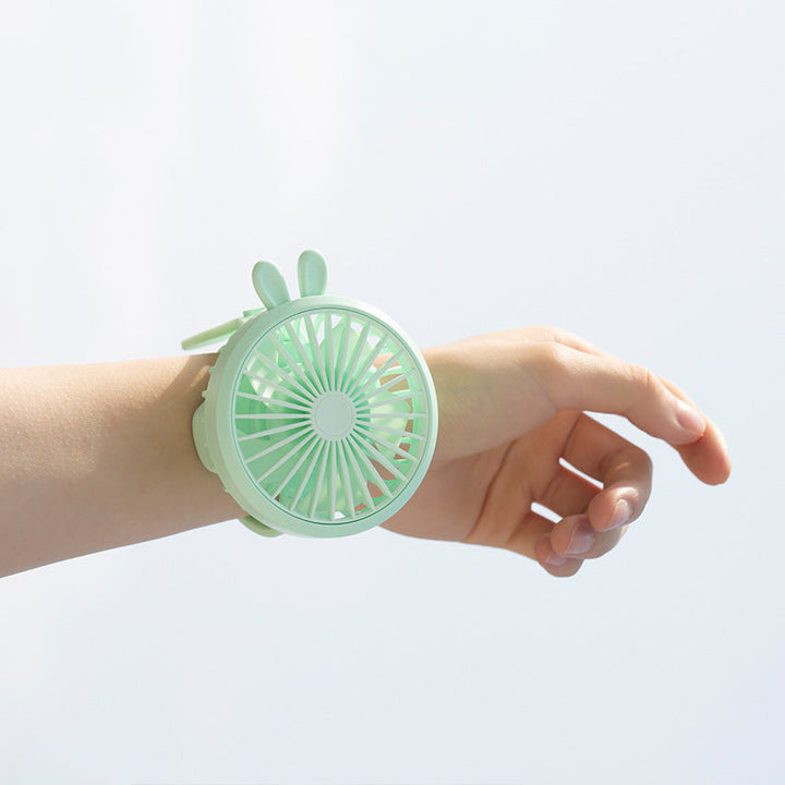 Unisex Portable Hand Fan with Integrated Wristband and Flexible Tilt Kalsten