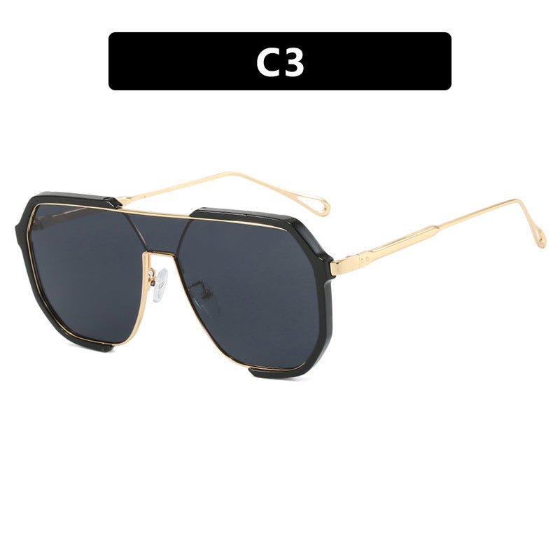 Ladies extravagant sunglasses in hexagonal design with transparent frame Kalsten