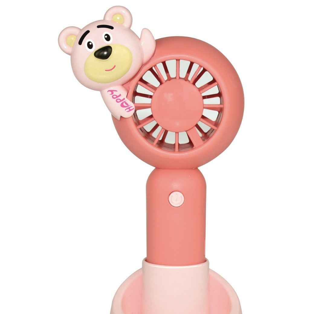 Unisex Portable Handheld Fan with Animal Design and LED Light Function Kalsten