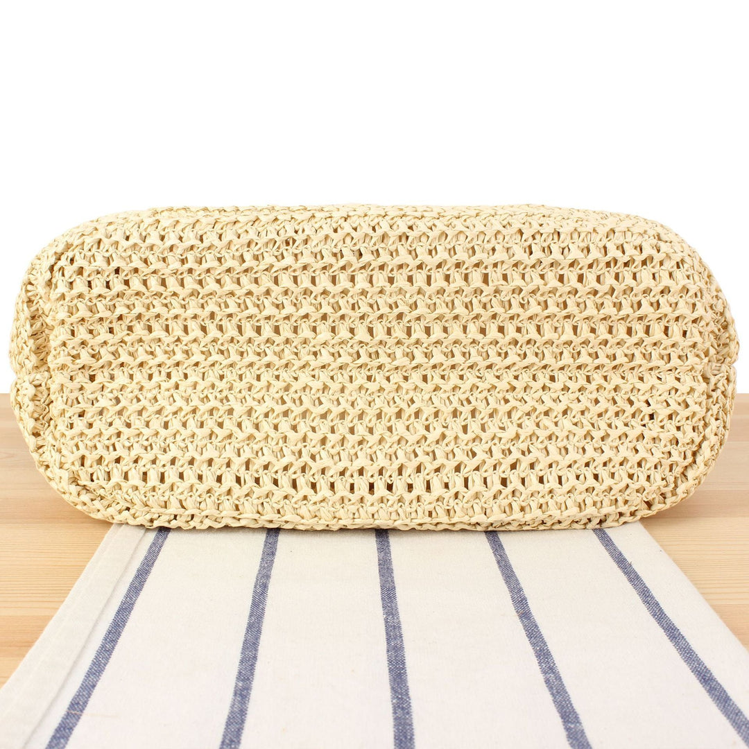 Handbag Made from Handwoven Natural Material with Elegant Tassel Details Kalsten