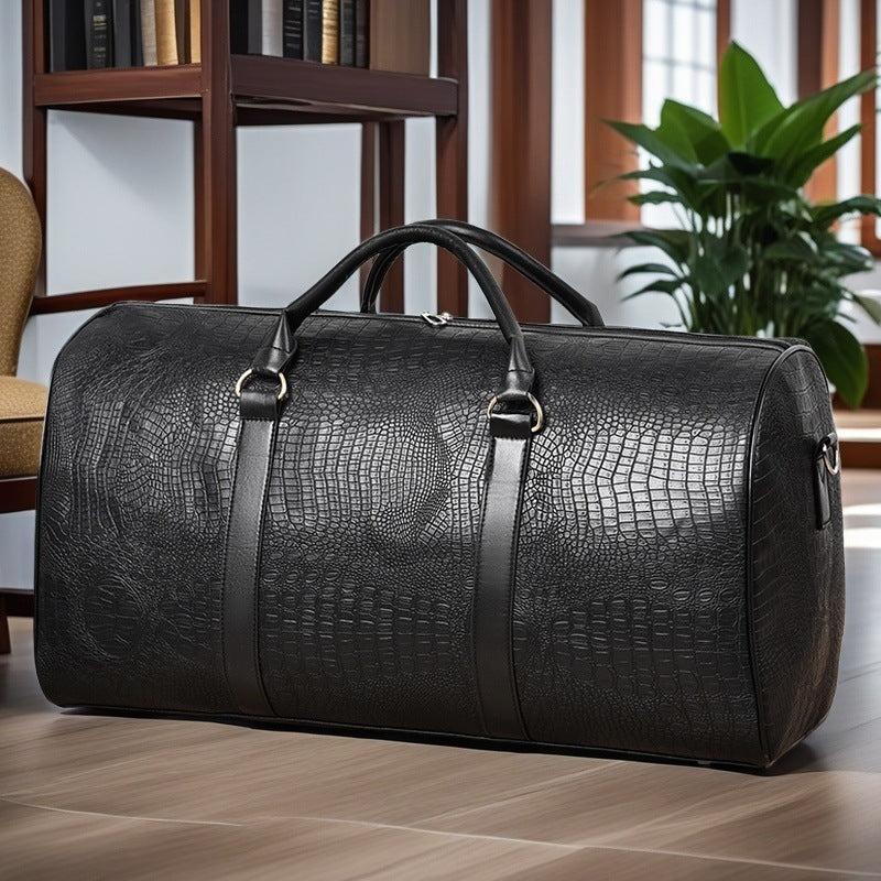 Luxurious Travel Bag Made of High-Quality Faux Leather with Elegant Crocodile Pattern Kalsten