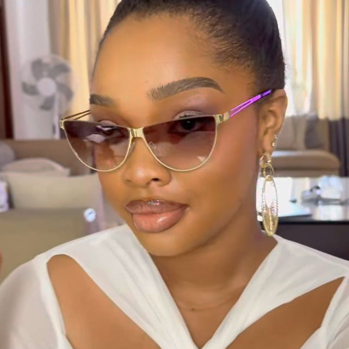 Women's Cat-Eye Sunglasses with Stylish Metal Frame and Protective UV Filter Kalsten