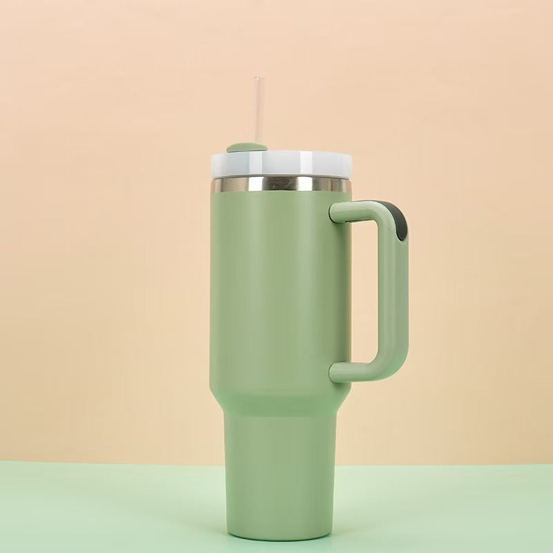 Ladies Insulated Mug with practical handling and integrated straw Kalsten