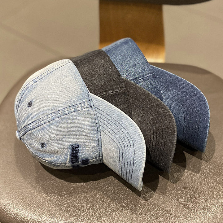 Men's Distressed Denim Style Baseball Cap Kalsten
