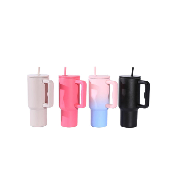 Ladies insulated mug with handle and straw Kalsten