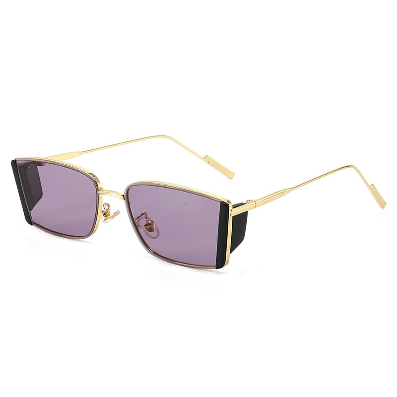 Ladies elegant square sunglasses with fine metal frame Kalsten