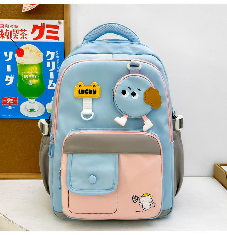 Cute Character-Designed Multi-Pocket School Backpack Kalsten